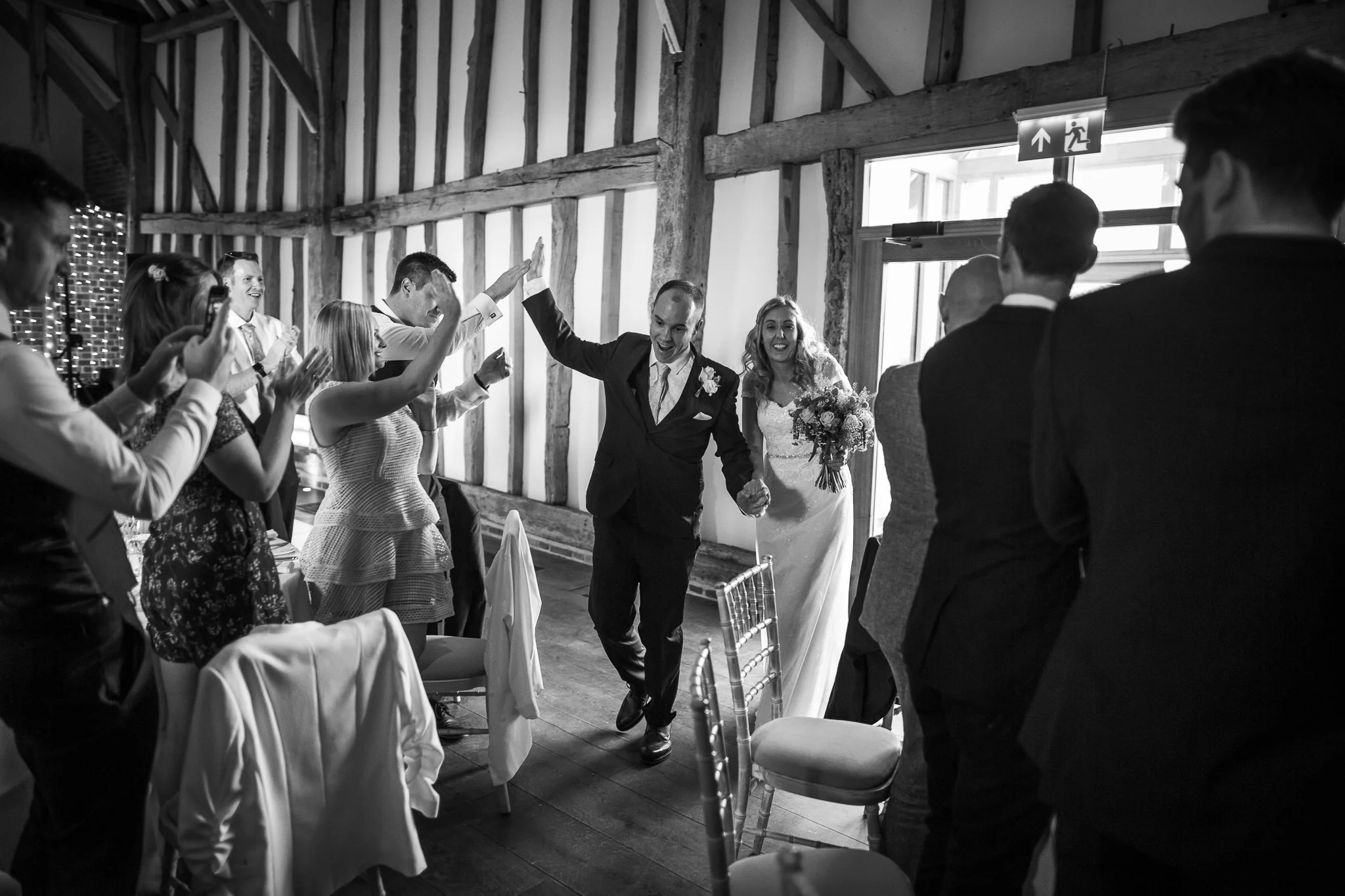  Bride and Groom get announced into the wedding breakfast 