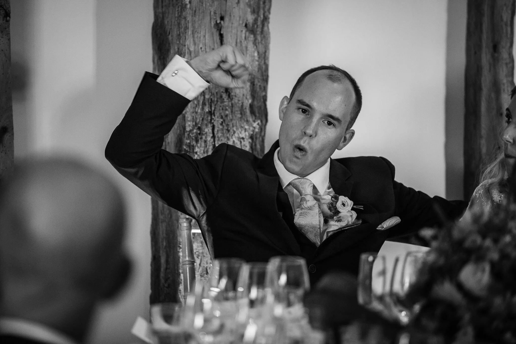  Groom pumps his fist 