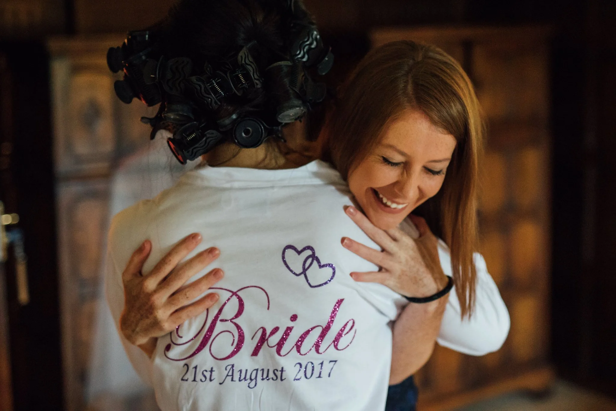  Bride hugs her friend 