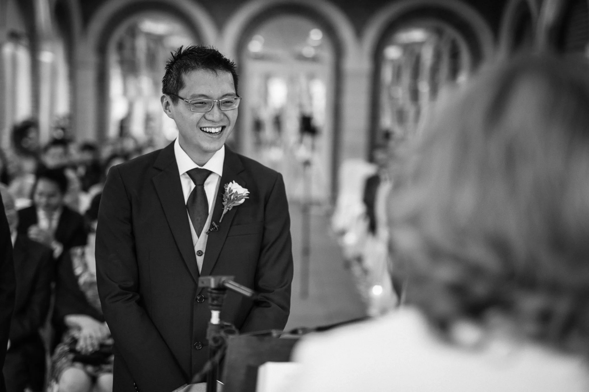  Groom laughing 