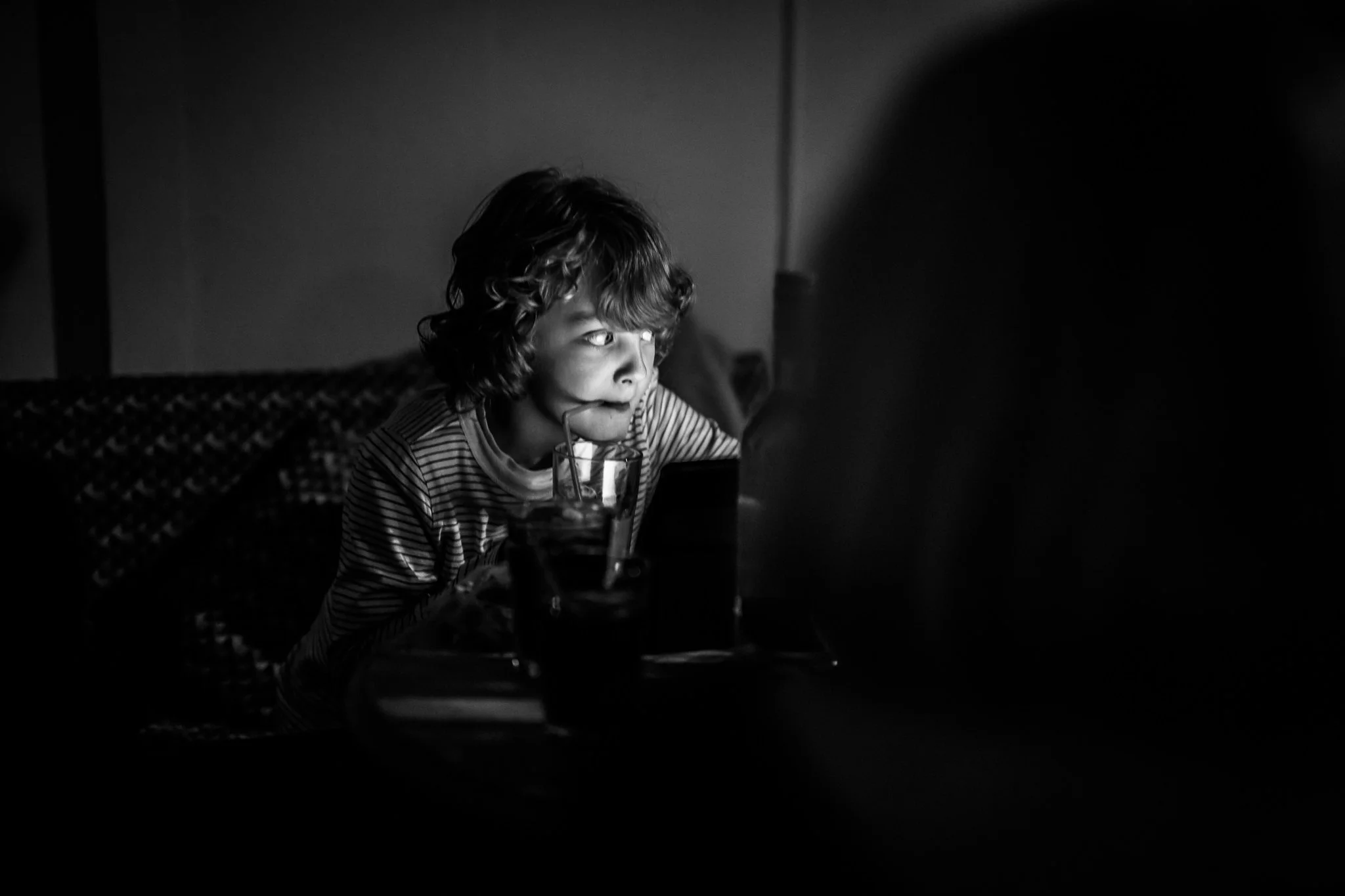  Child watching a tablet device 