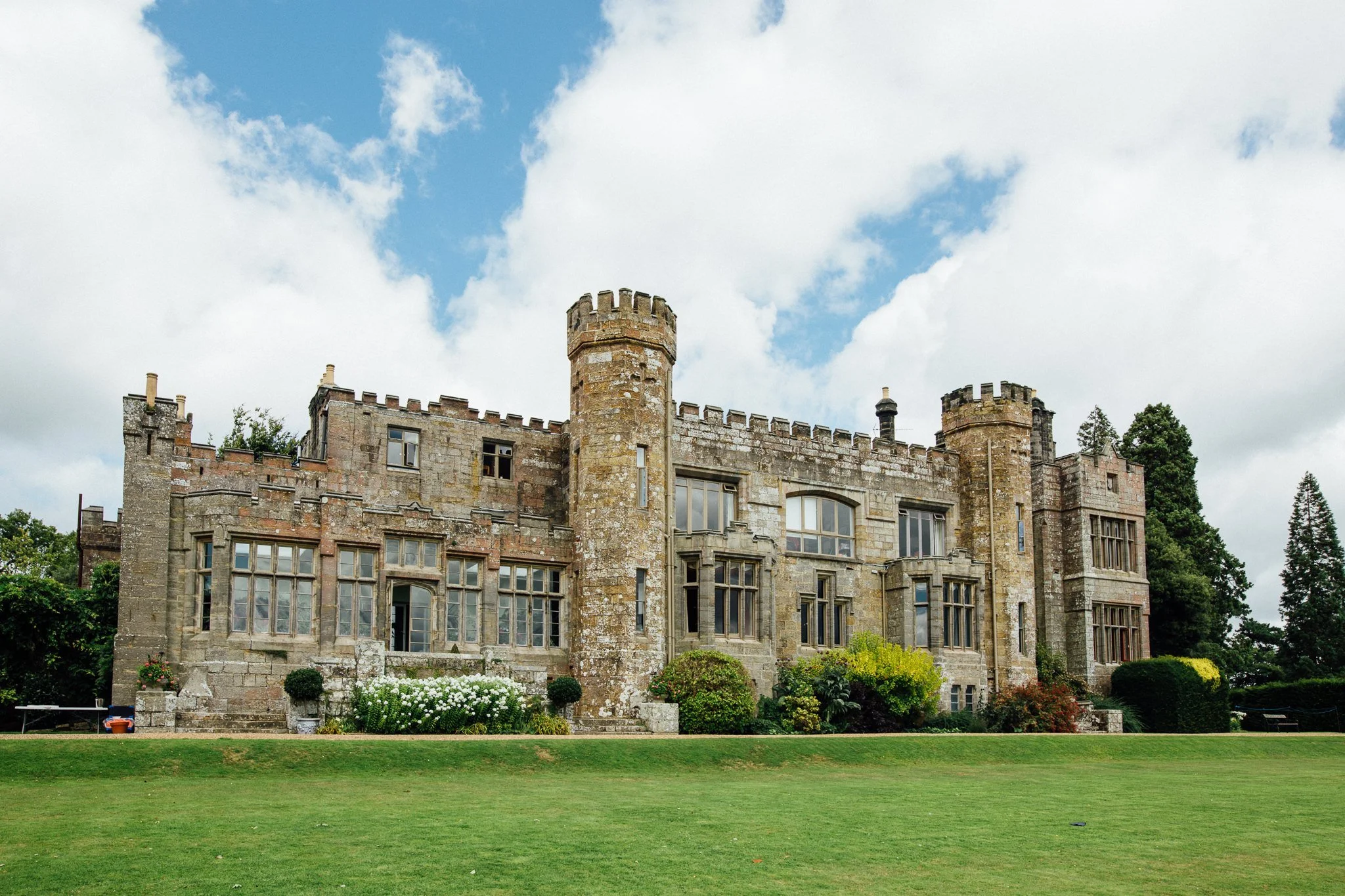  Wadhurst castle wedding venue as seen from the garden 