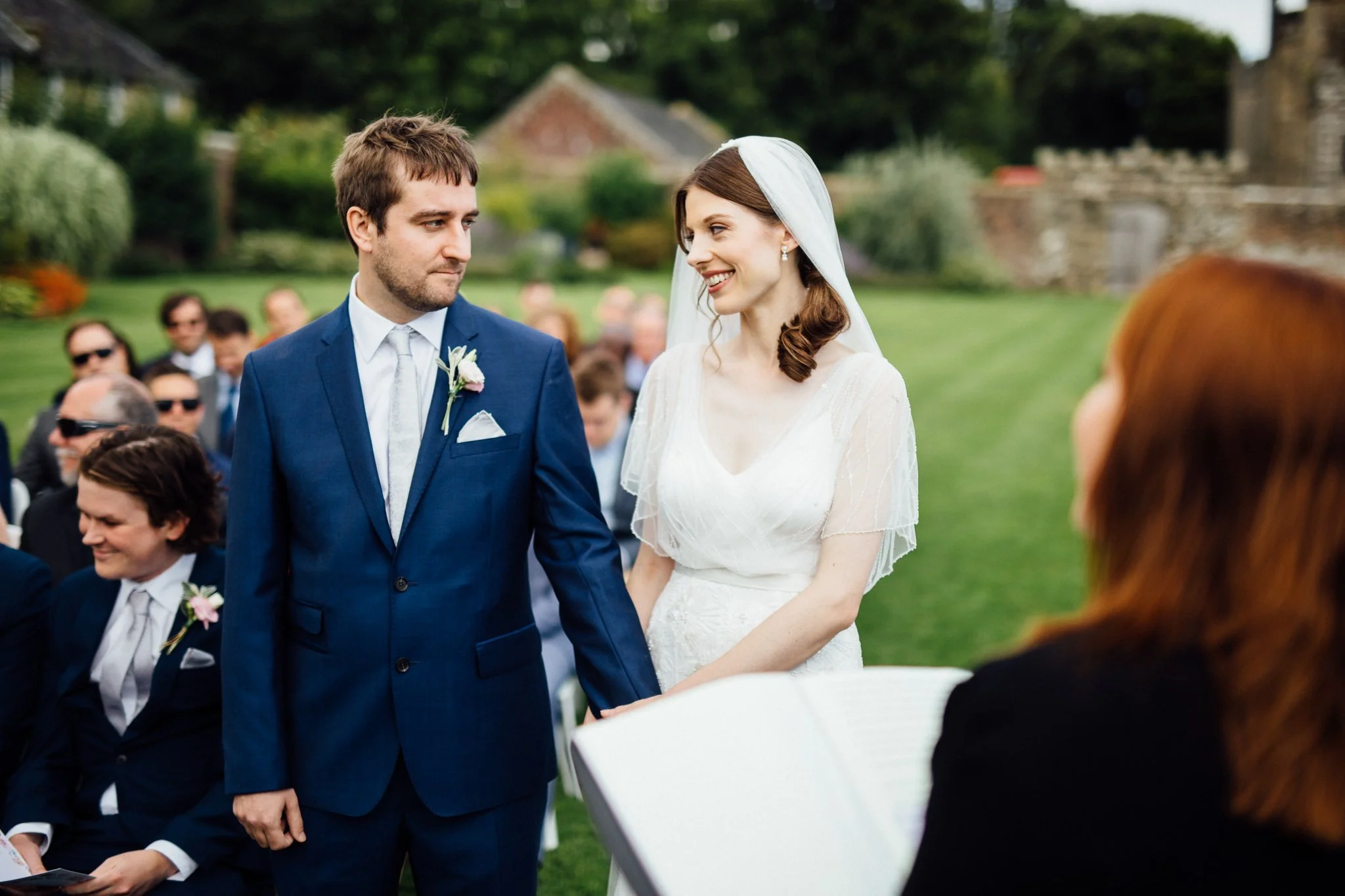  Bride looks at her Groom 