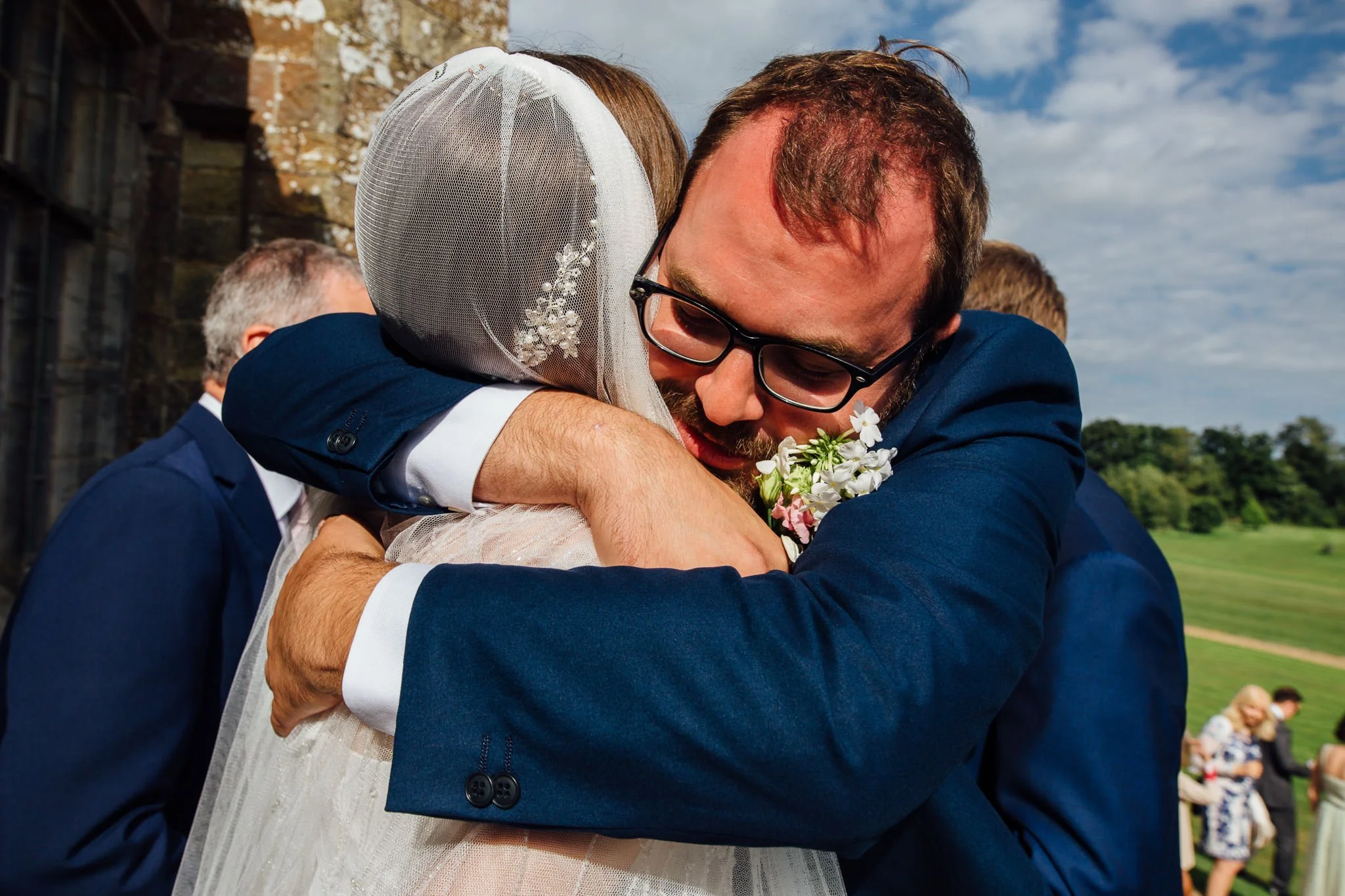  Guest hugging the bride 