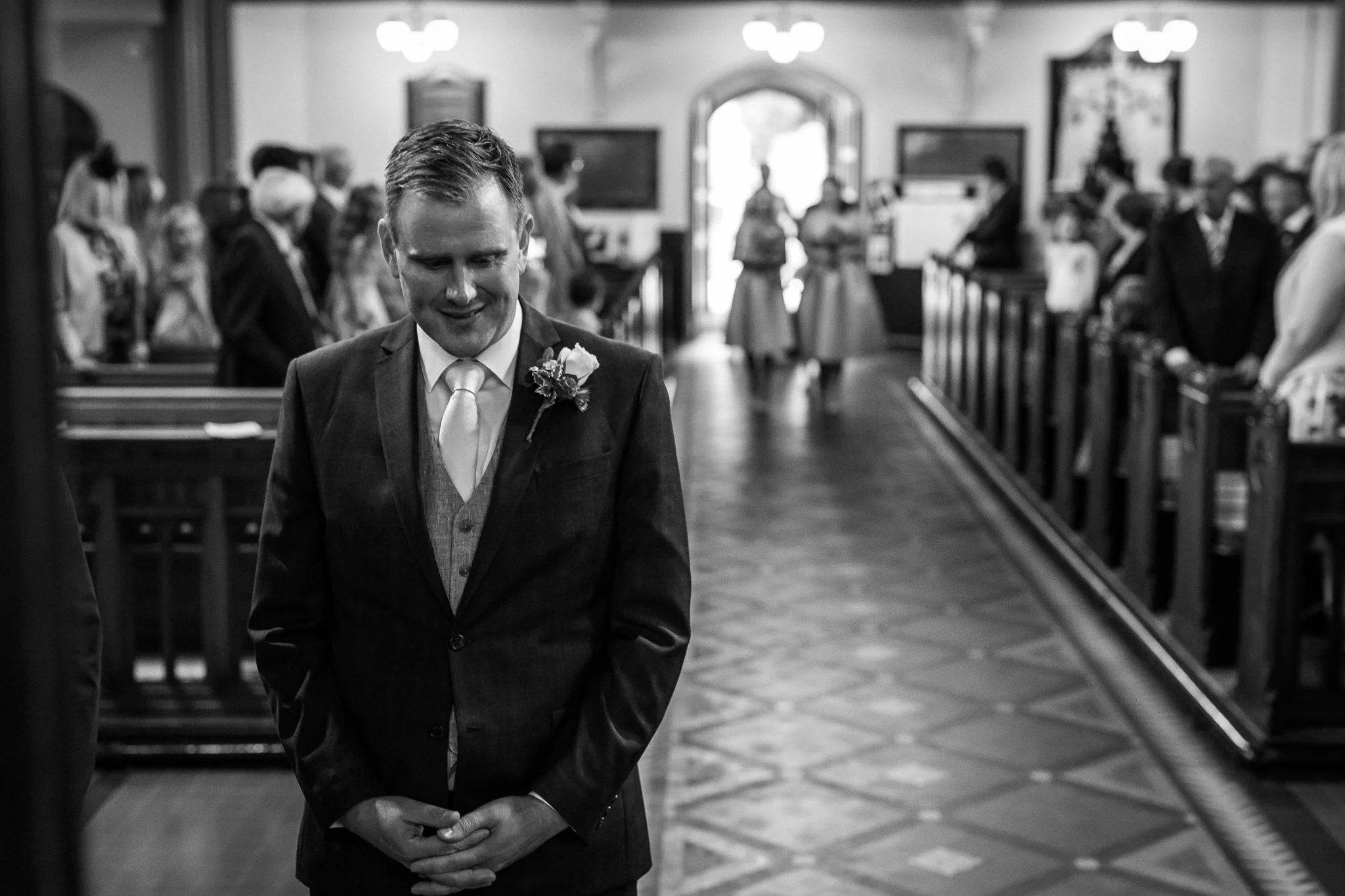 Groom nervously waiting for the Bride 