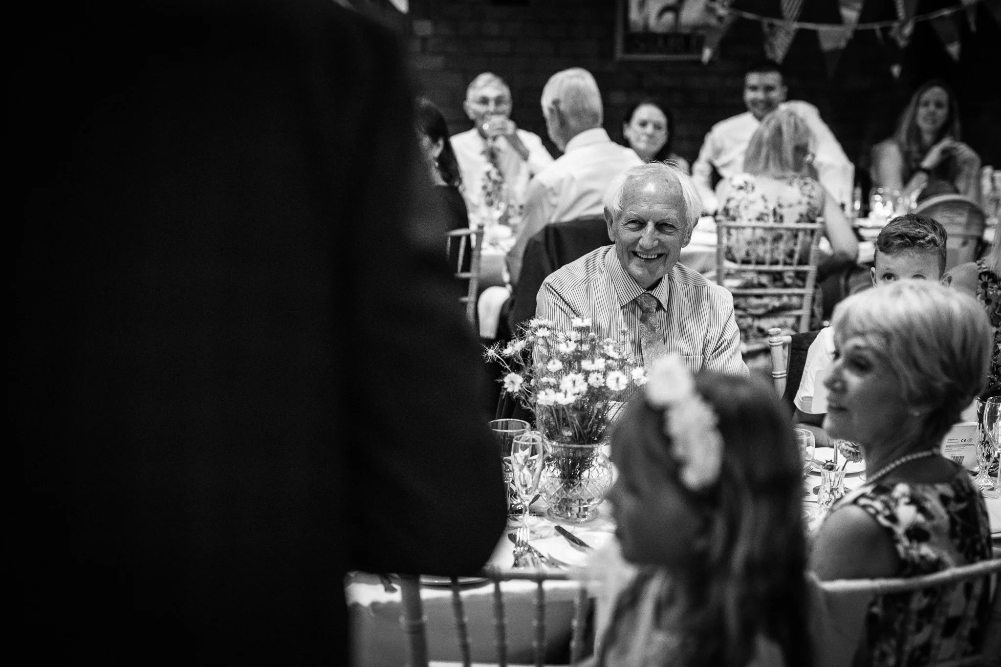  Guest laughing during the speeches 