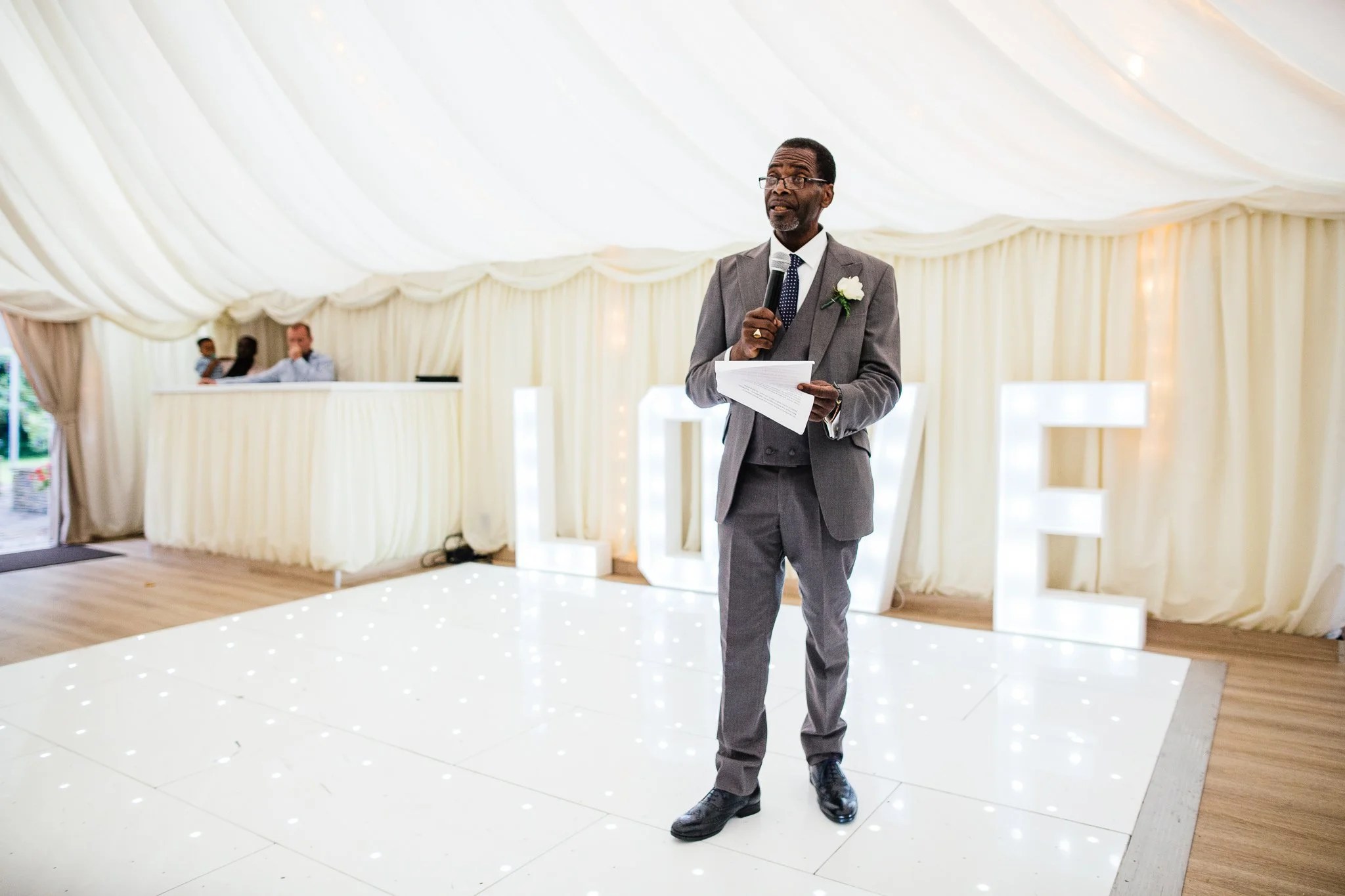  Father of the bride gives speech 