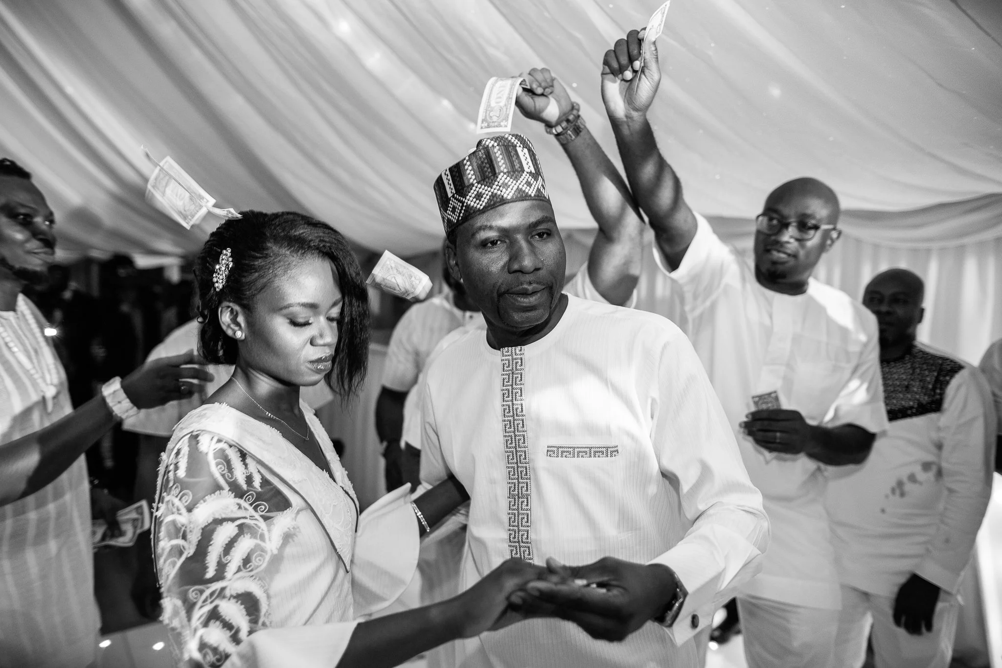  Bride and groom dancing 