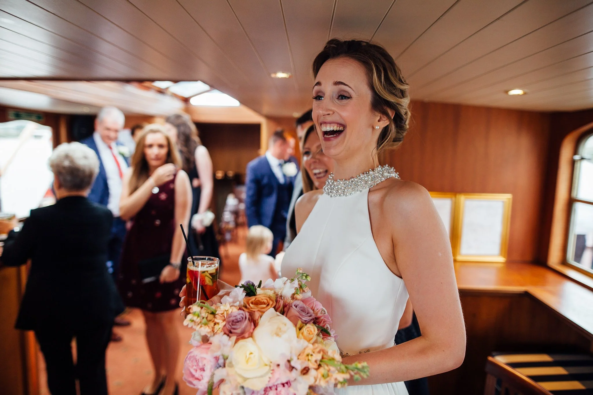  Bride laughing 
