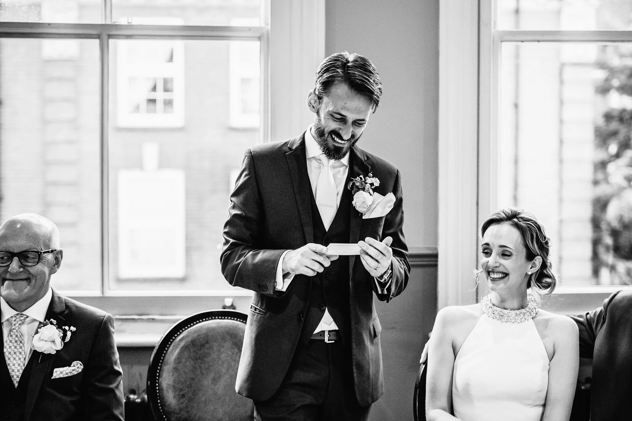  Groom gives a speech 