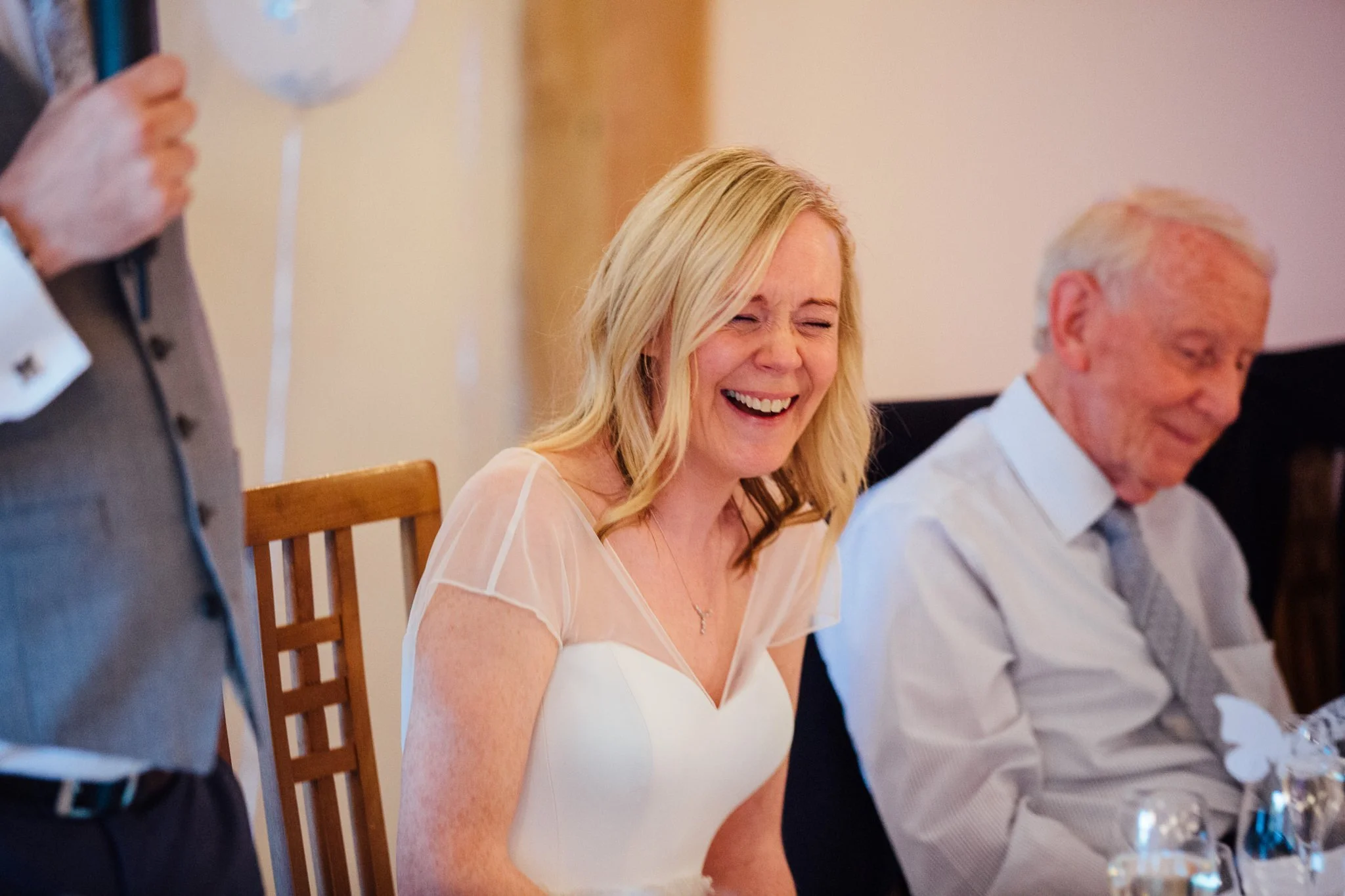  Bride laughing 