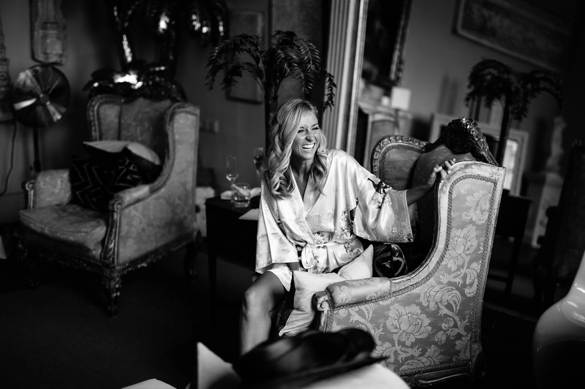  Bridesmaid laughing 