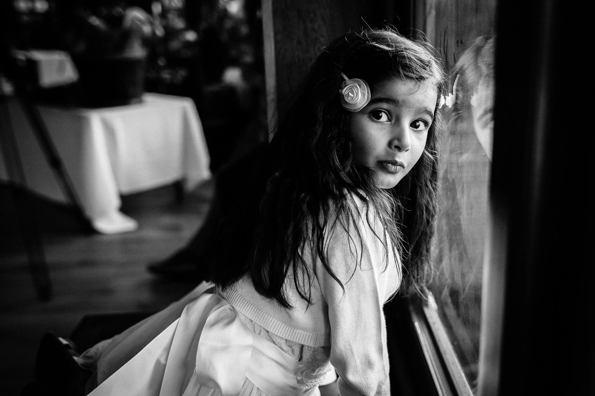  Girl with flowers in her hair 