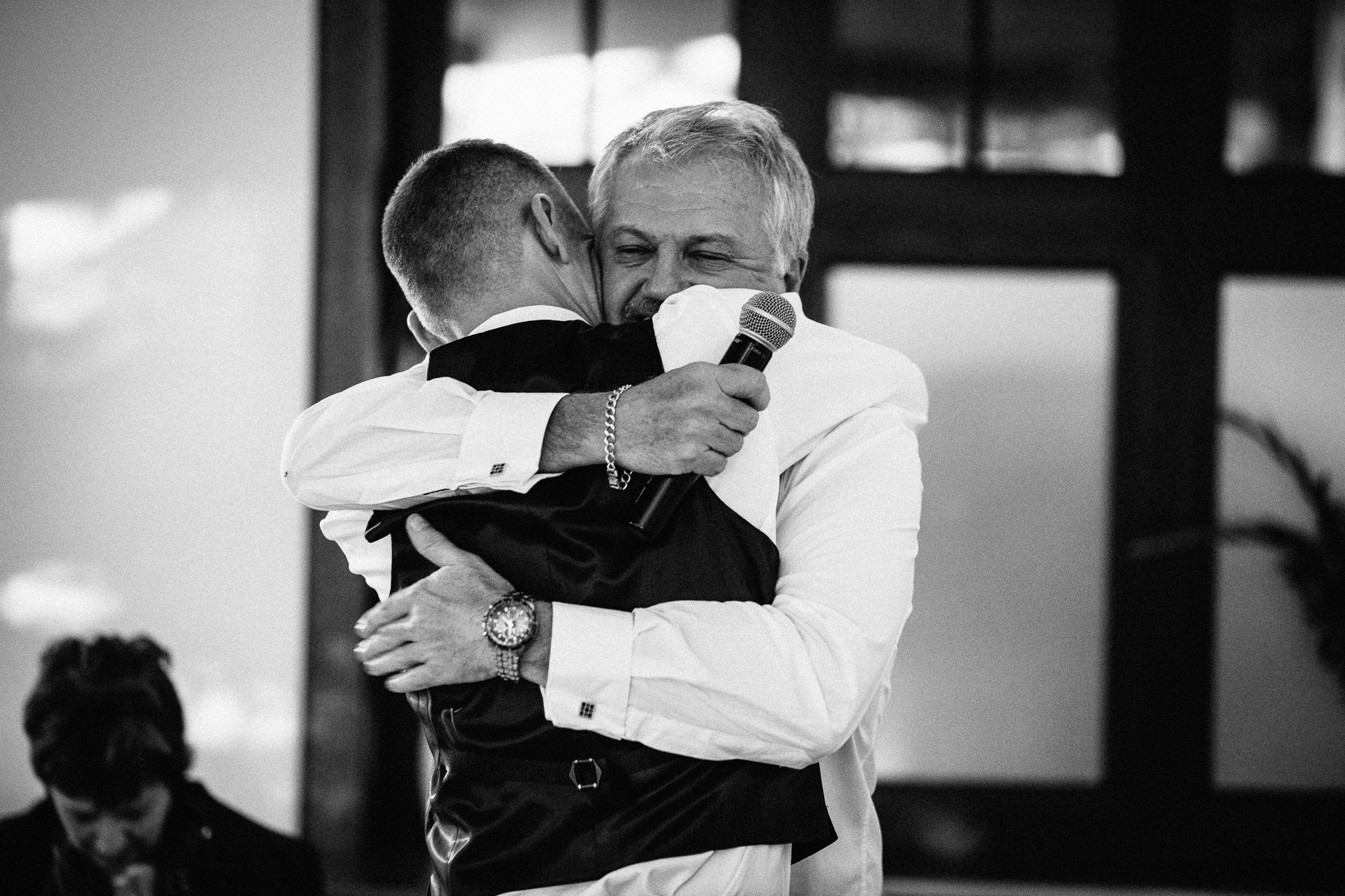  Groom hugs Dad 