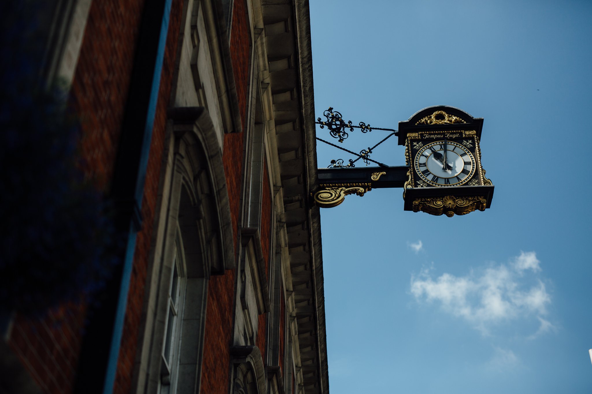  Clock outside Chelsea Old Town Hall 