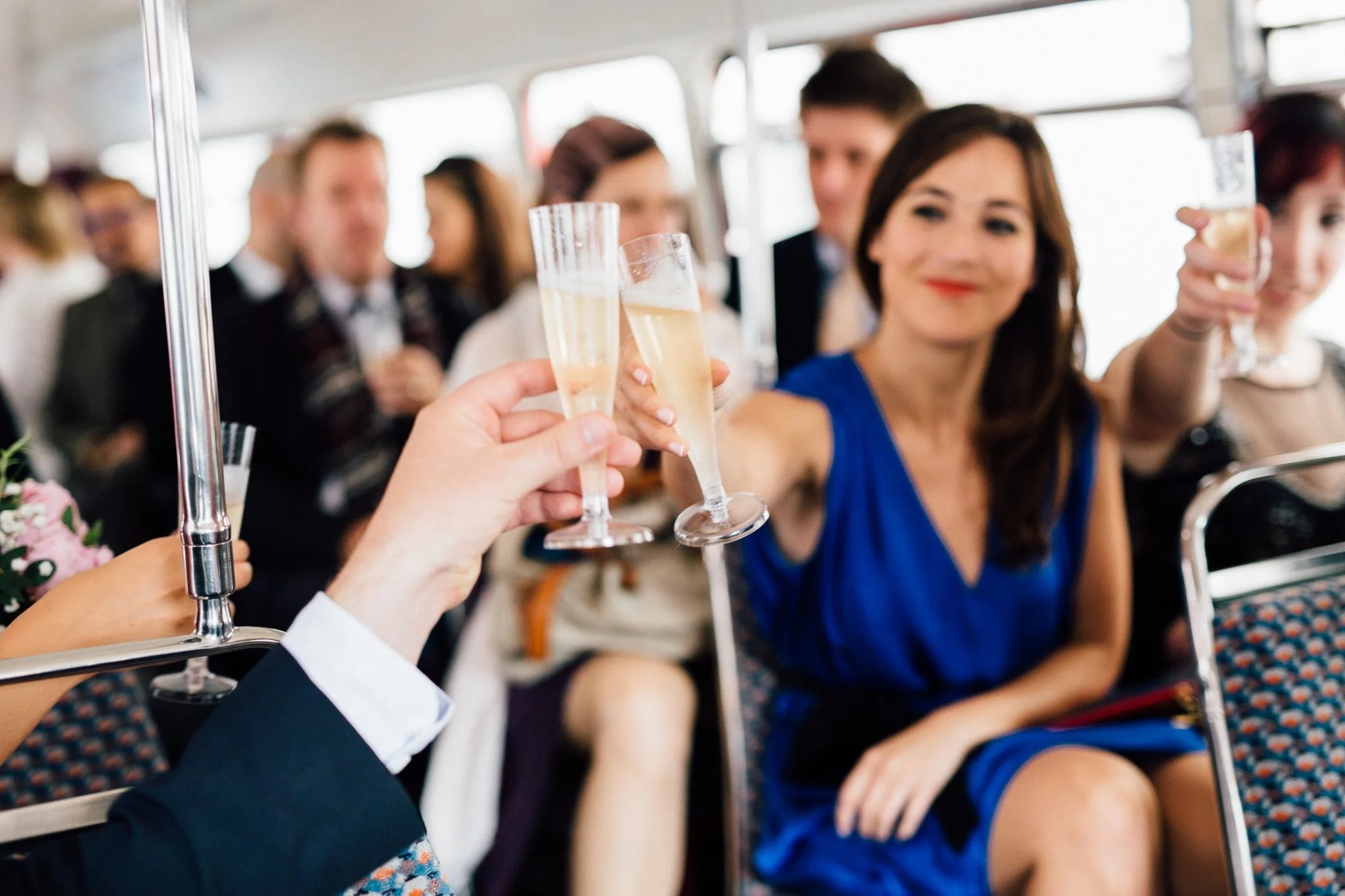  Guests clink glasses 