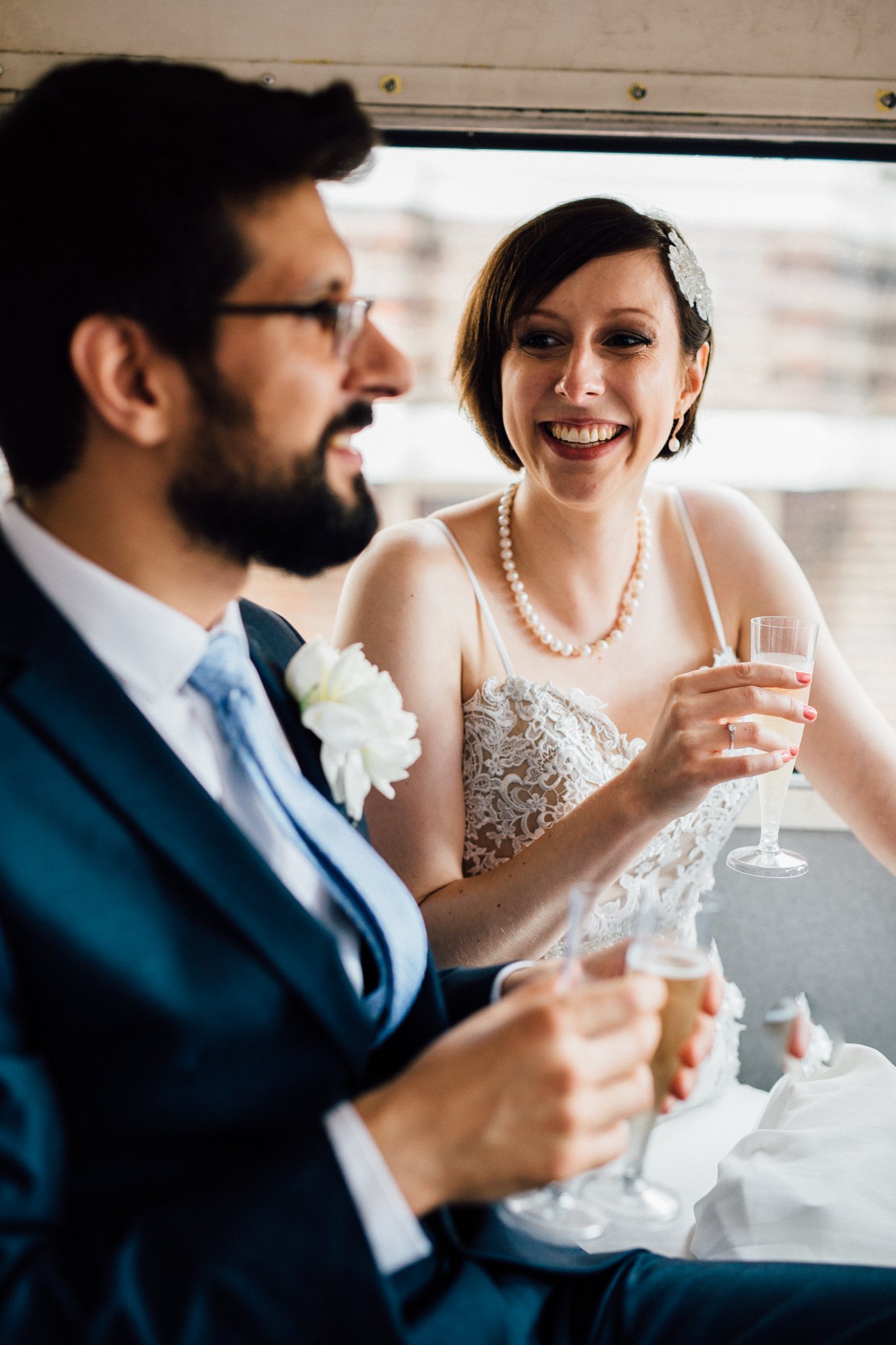  Bride and Groom smiling 
