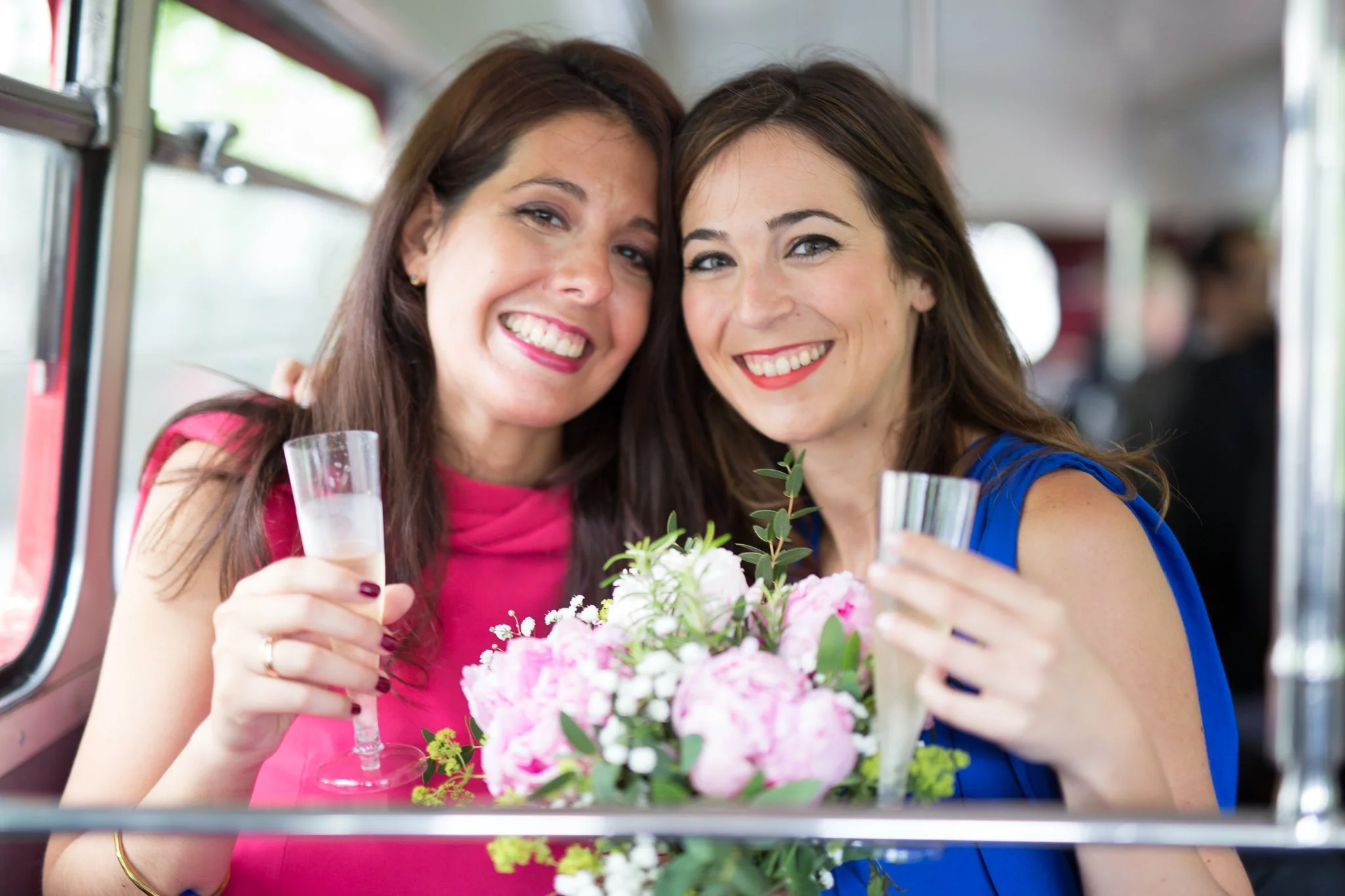  Wedding guests smiling 