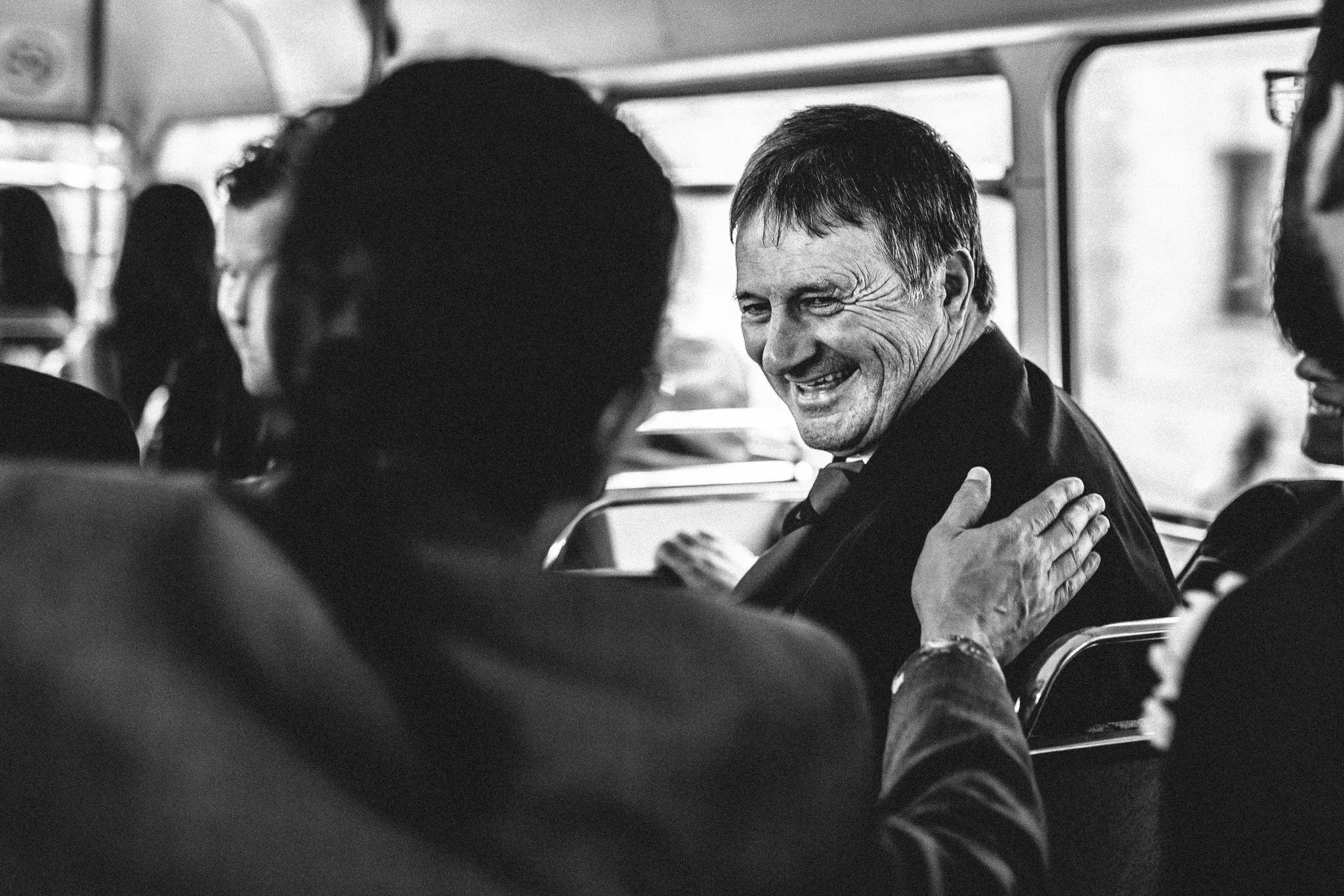  A smiling father of the bride 