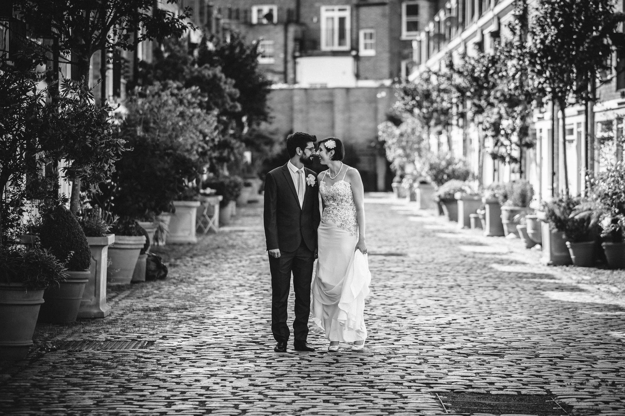  Bride and Groom touch noses 