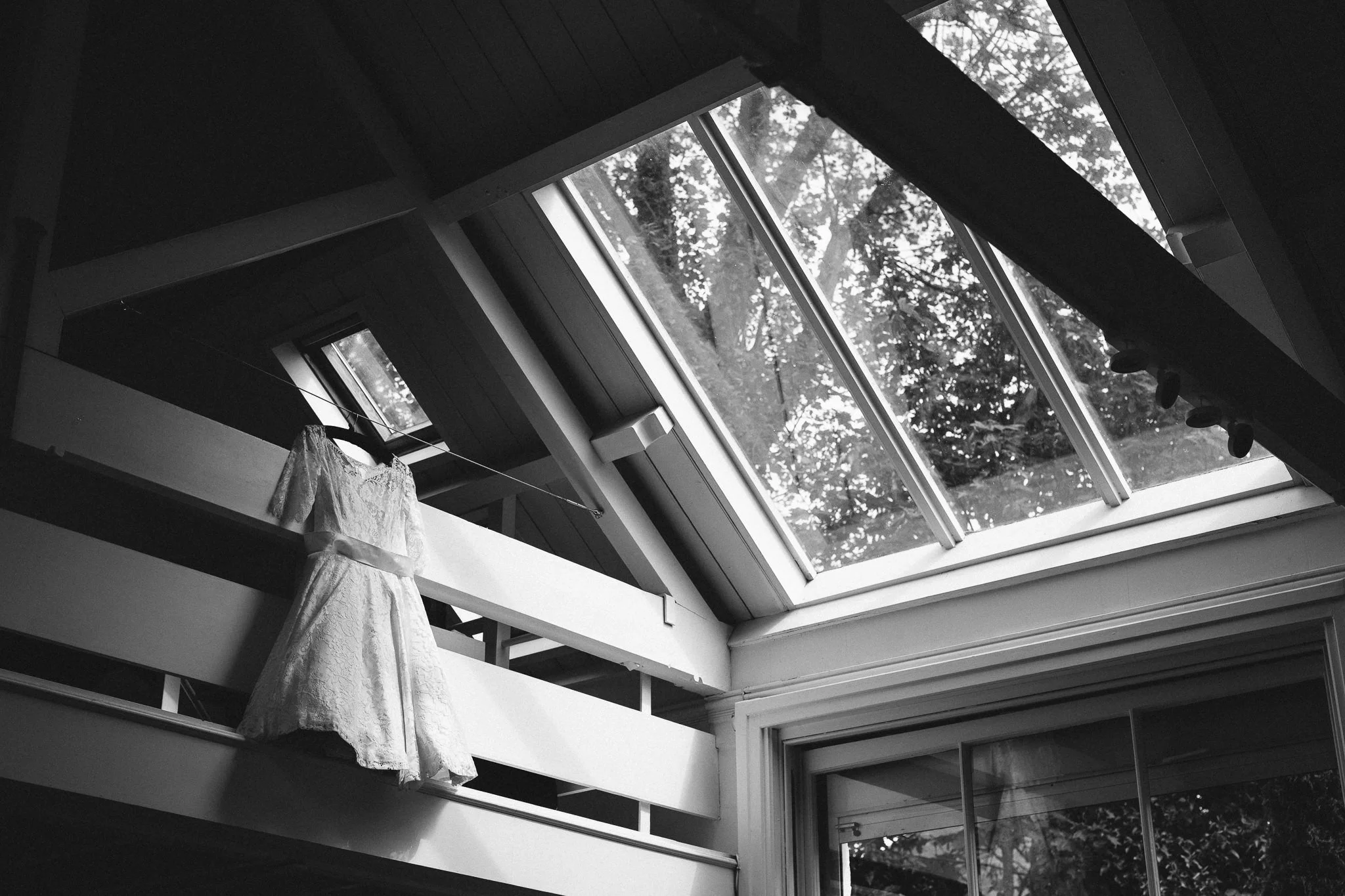  Dress hanging up from a balcony 