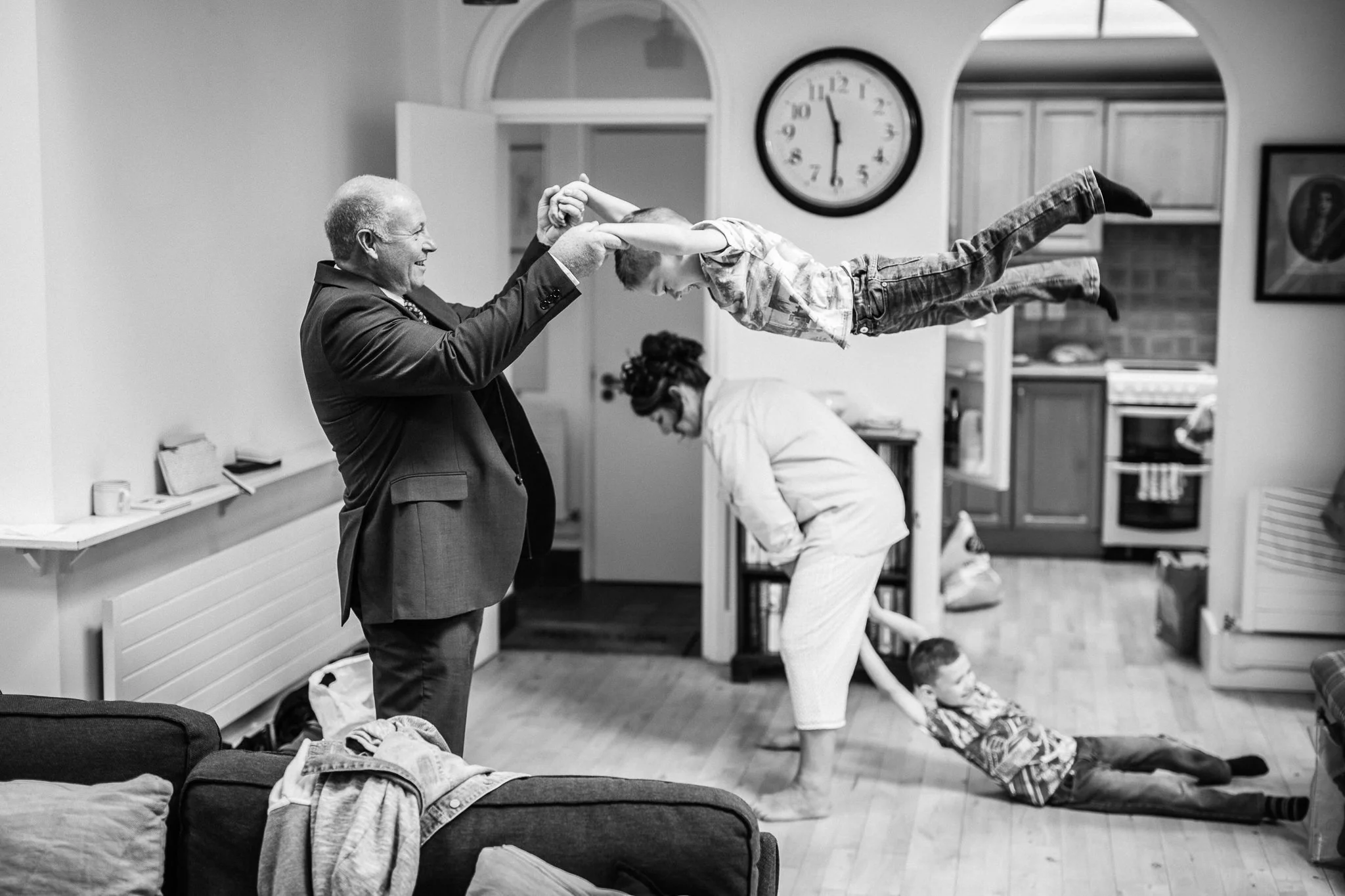  Grandparents playing with their grandchildren 