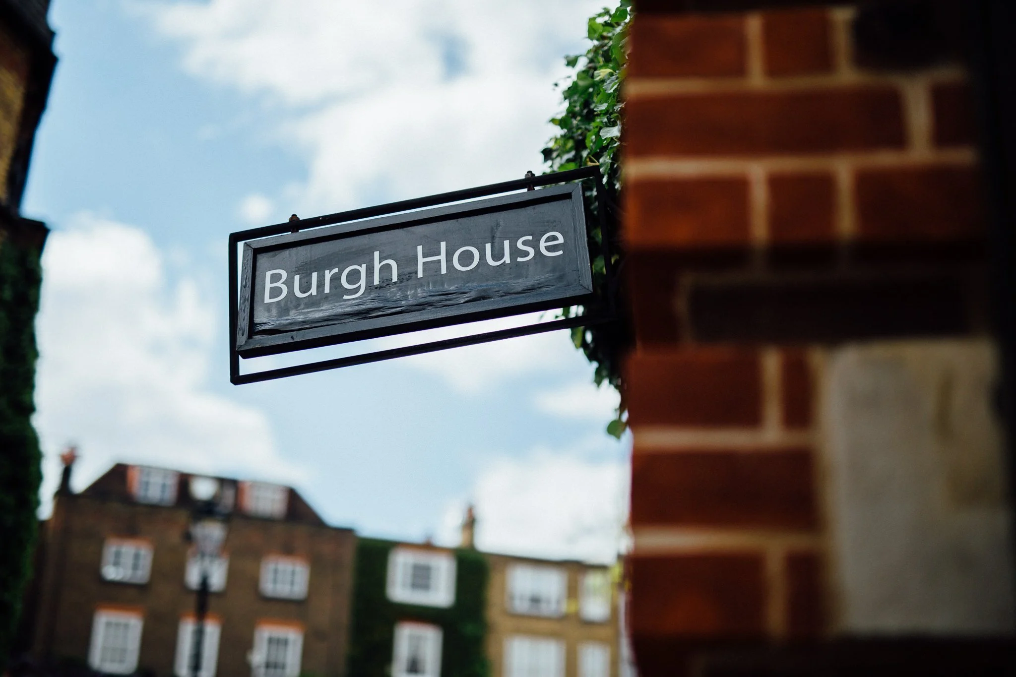  A sign saying burgh house  