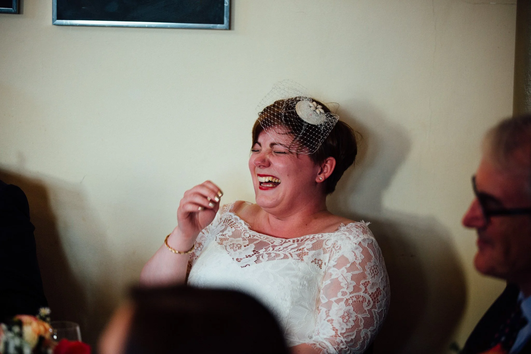  Bride laughing 