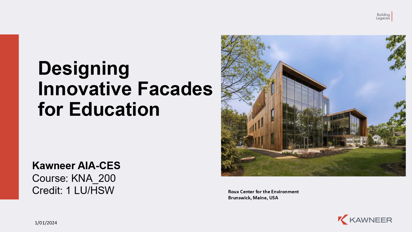 Denver, CO New AIA Presentations Kawneer Education Architects