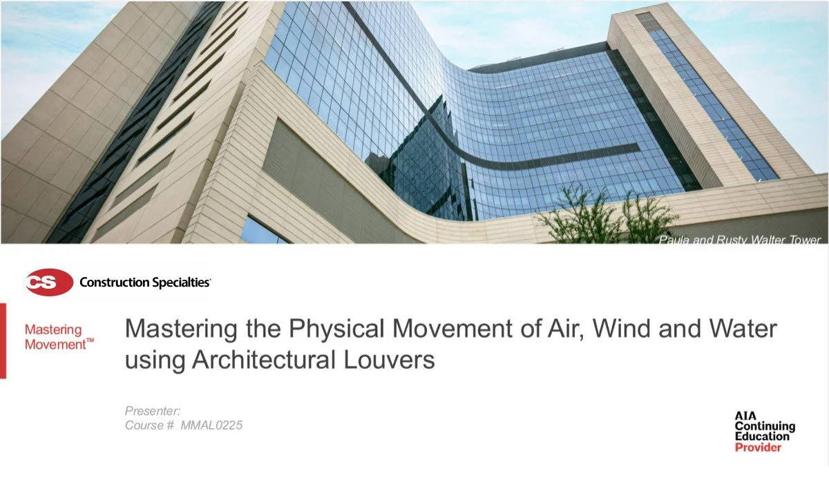 AIA CEU Construction Specialties Louvers Presentation Denver, CO