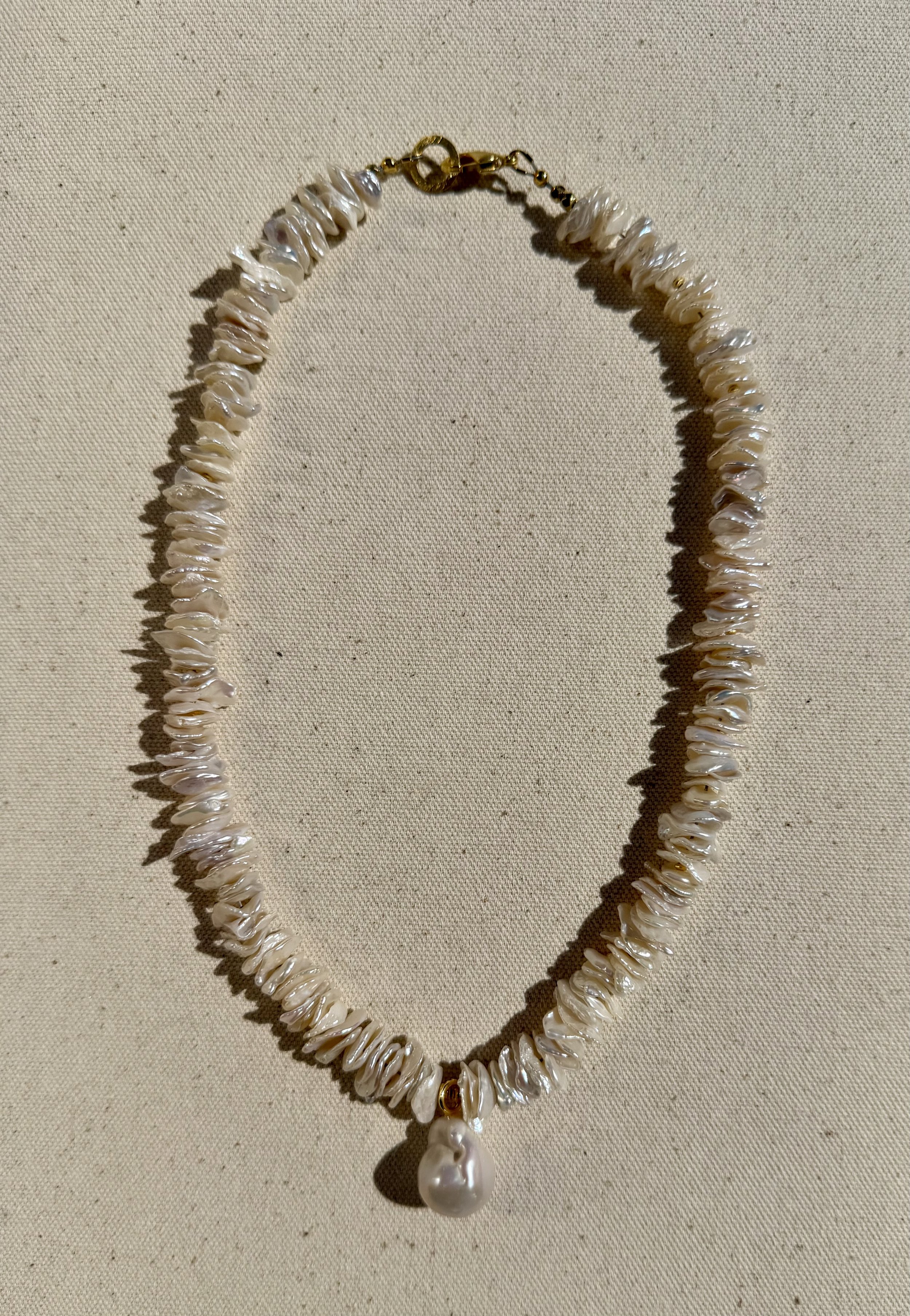 Keshi Petal + Baroque Pearl Necklace