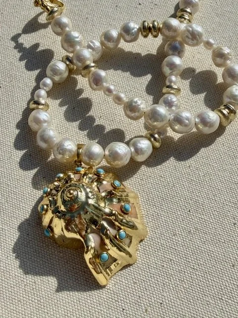 Turquoise Shell Necklace