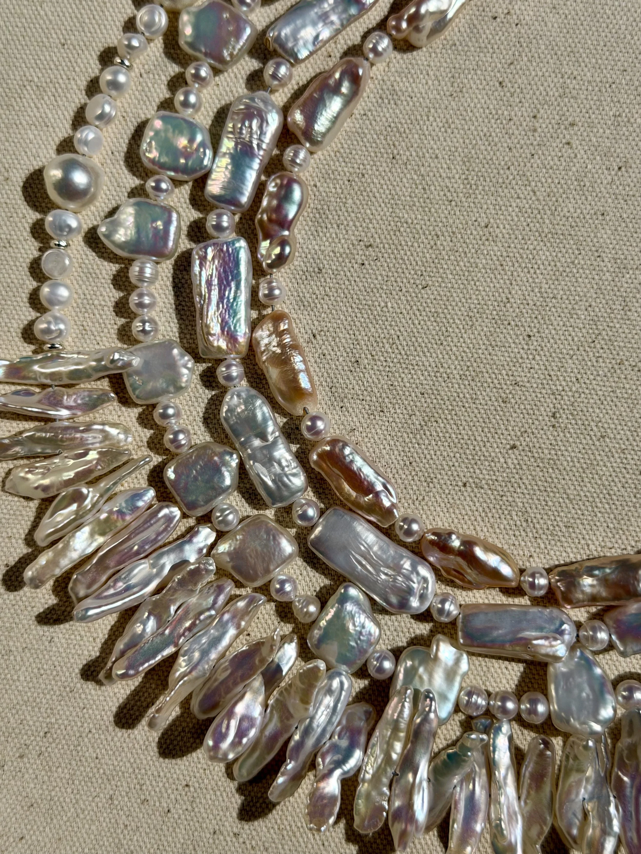 Biwa + Freshwater Pearl Necklace