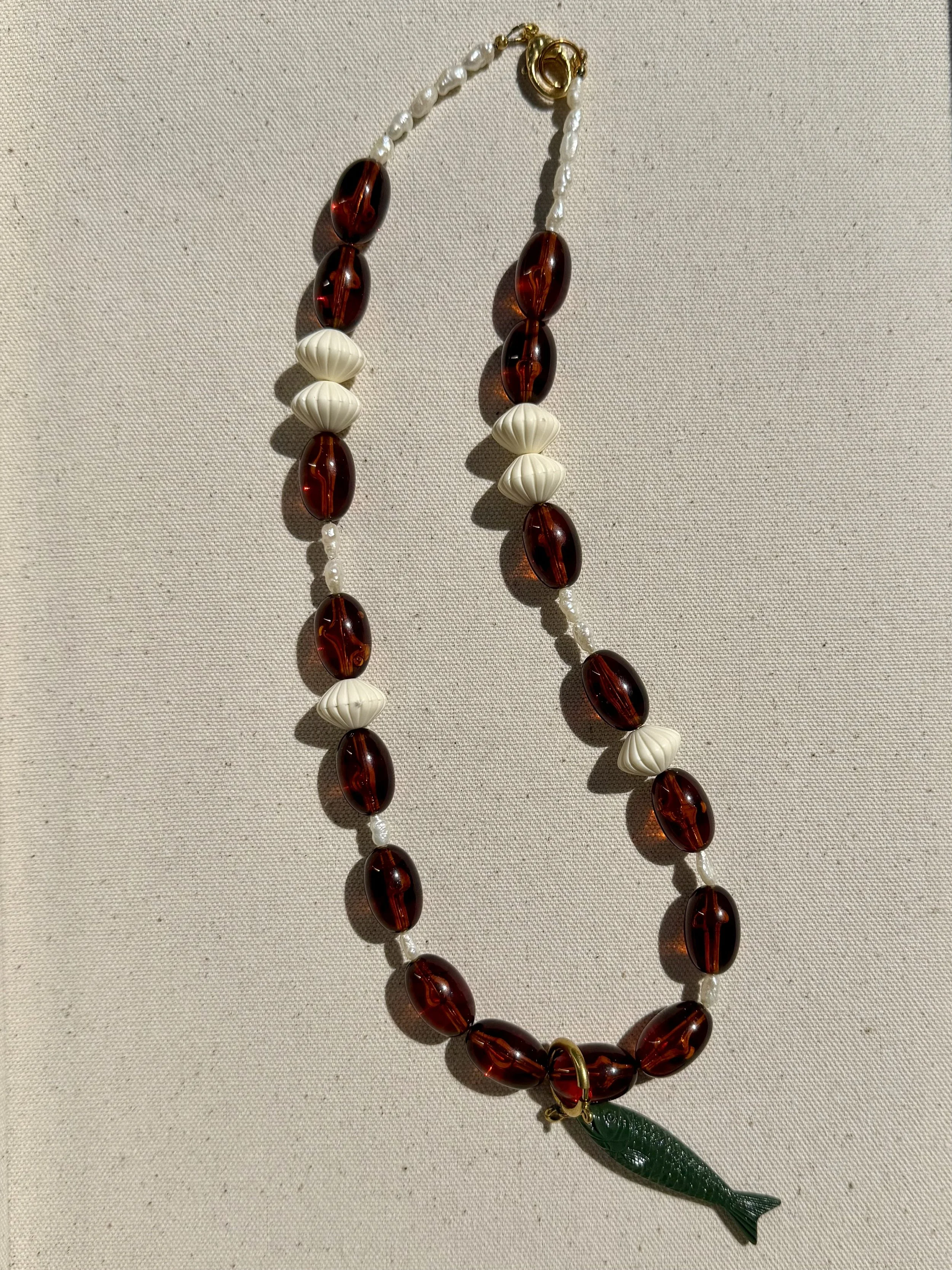 Vintage Lucite Fish Necklace