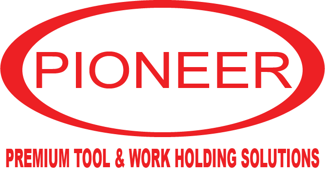 Pioneer logo in red and black with the tagline 'Premium Tool & Work Holding Solutions'.