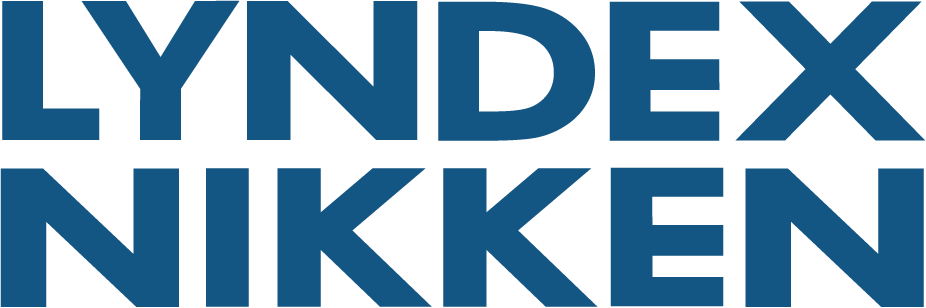 Lyndex Nikken logo in blue text on a white background