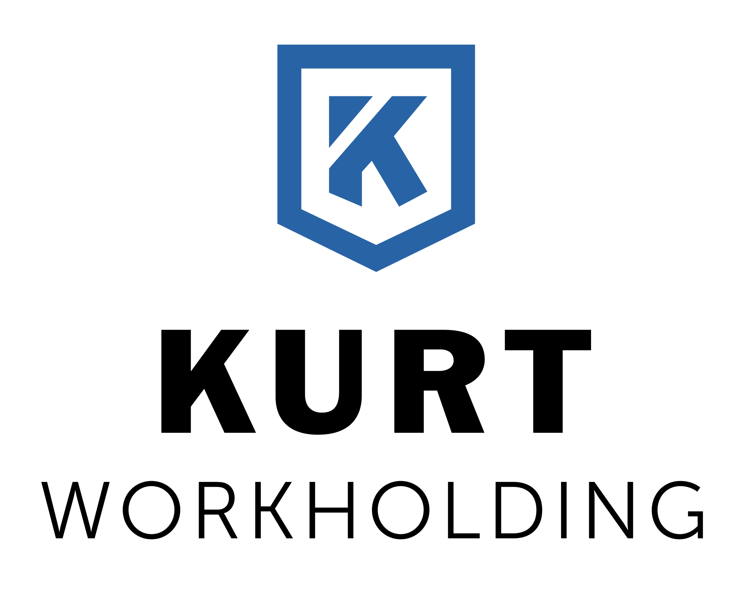 A logo featuring a blue shield with a black 'K' in the center.