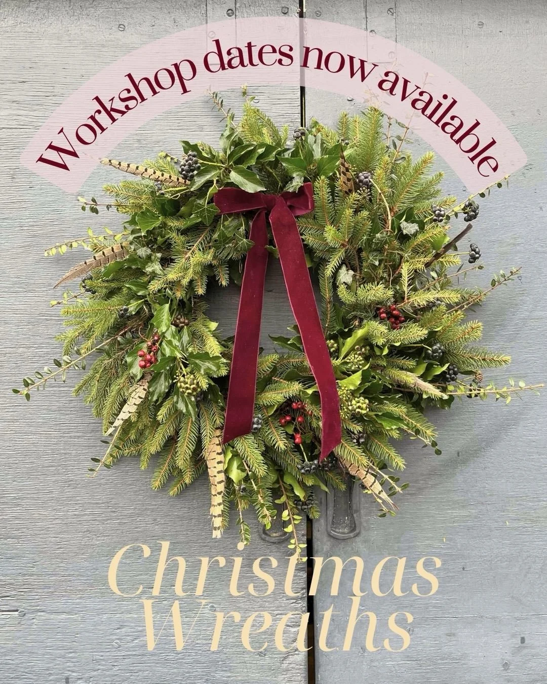 Is it too early? Nahhhh! 

I&rsquo;ve put my wreath dates up on my *NEW* website - link in my bio&hellip;or here if you want to type it out https://www.flowersathillfarm.co.uk/workshops 

There&rsquo;s only 3 workshop dates with limited numbers in ea