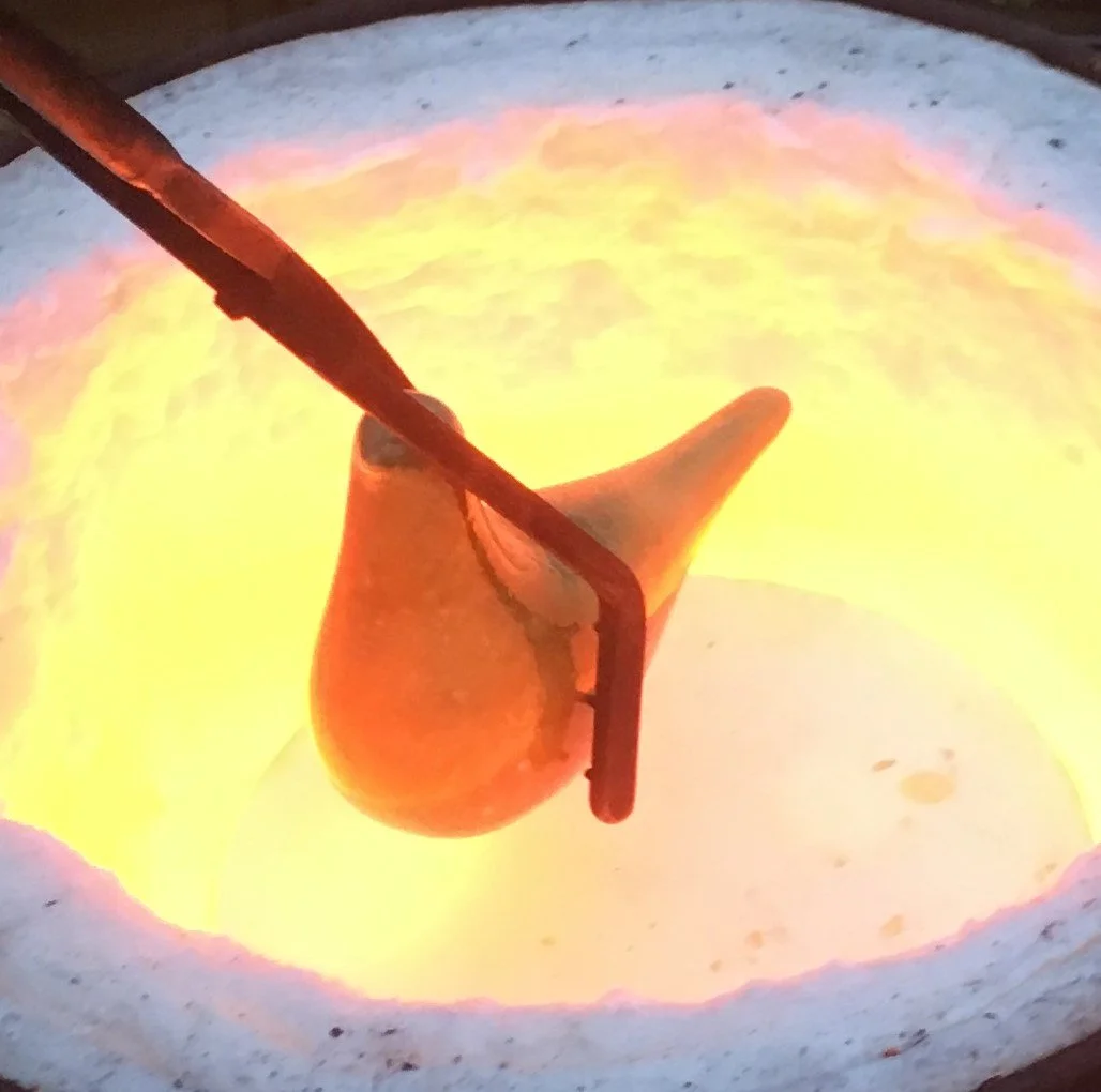 Raku Firing - heat 1000 degrees.