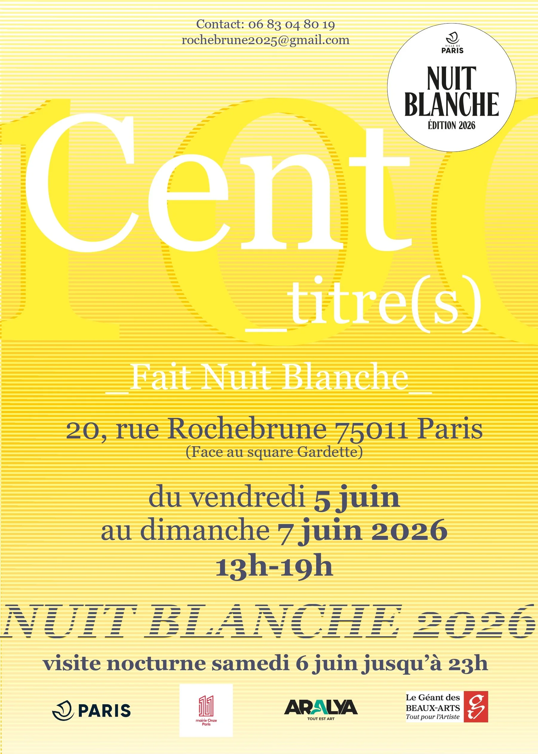 Cent_titre(s) fait Nuit Blanche 2026