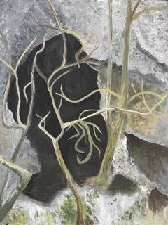 'Cave entrance on Loughrigg Fell' 
Oil on canvas 
61 x 41 cms