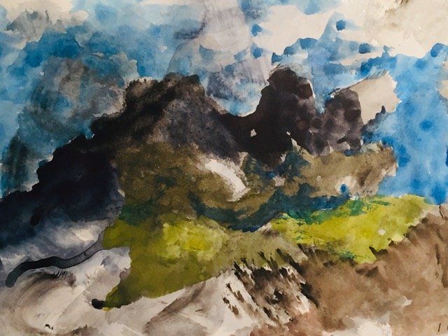 In the late afternoon, 
peaks, I see, 
The hope