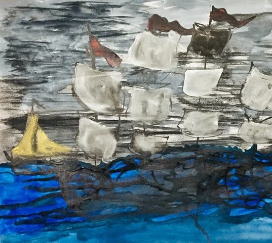 All that ocean of blue, 
soon as those clouds, 
Pass away