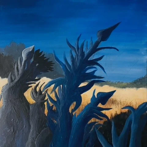 'Harvest time' 
Oil on canvas 
46 x 61 cms