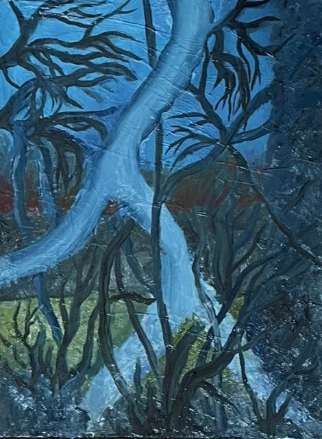 'Nearly dark' 
Oil on board 
46 x 61 cms