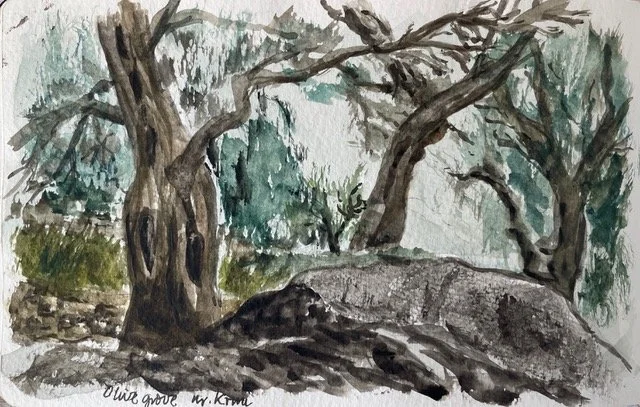 'Corfu - 2018 (4)' 
- Ink & watercolour -