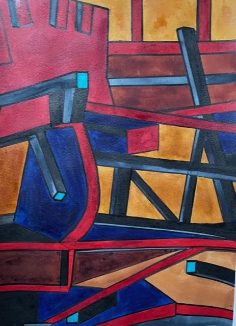 ‘Machine yard’ 
- inks on paper -