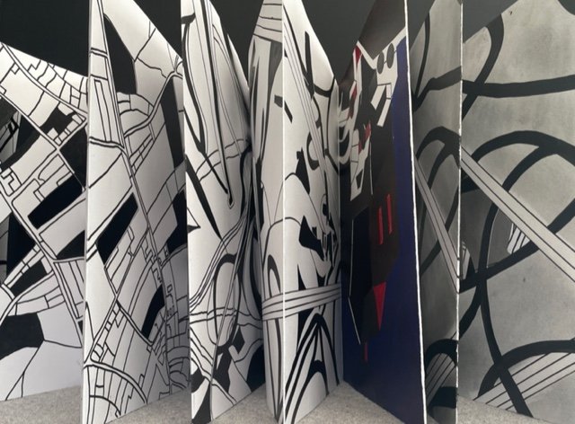 ‘Human landscapes’ 
- indian and acrylic ink on paper and board -