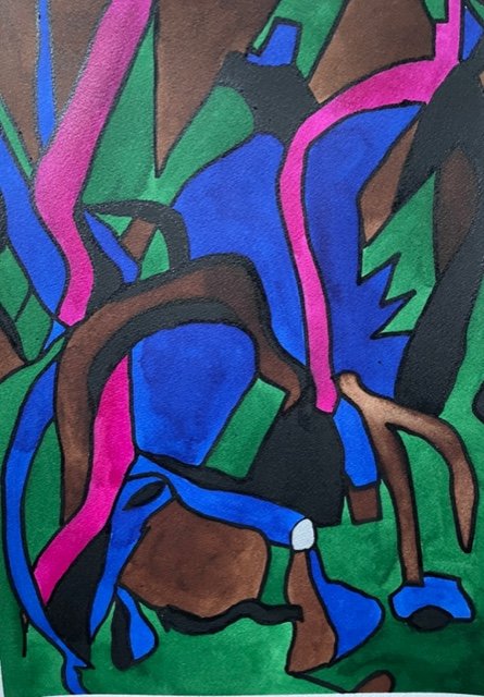 ‘Sawn off (4)’ 
- inks on paper -