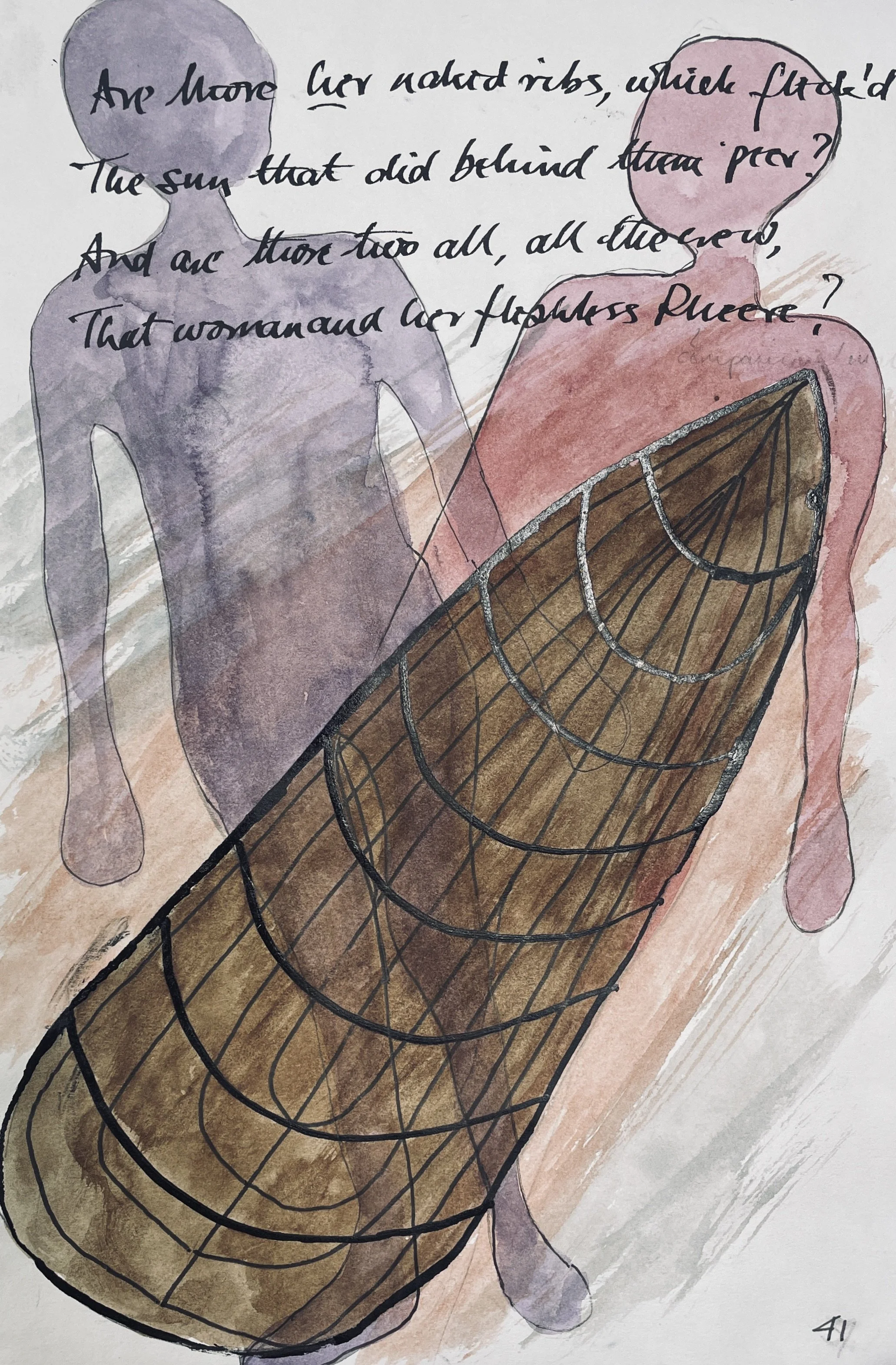 Are those her ribs through which the Sun 
Did peer, as through a grate? 
And is that Woman all her crew? 
Is that a DEATH? and are there two? 
Is DEATH that woman's mate?
